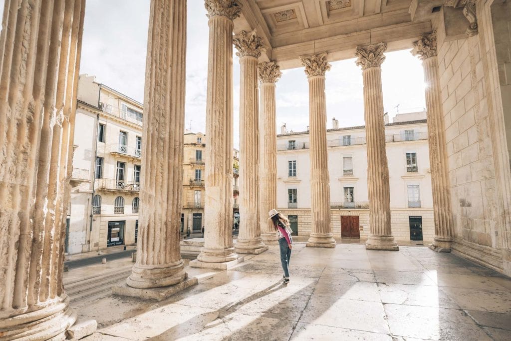 Centre-ville de Nîmes dans le Gard