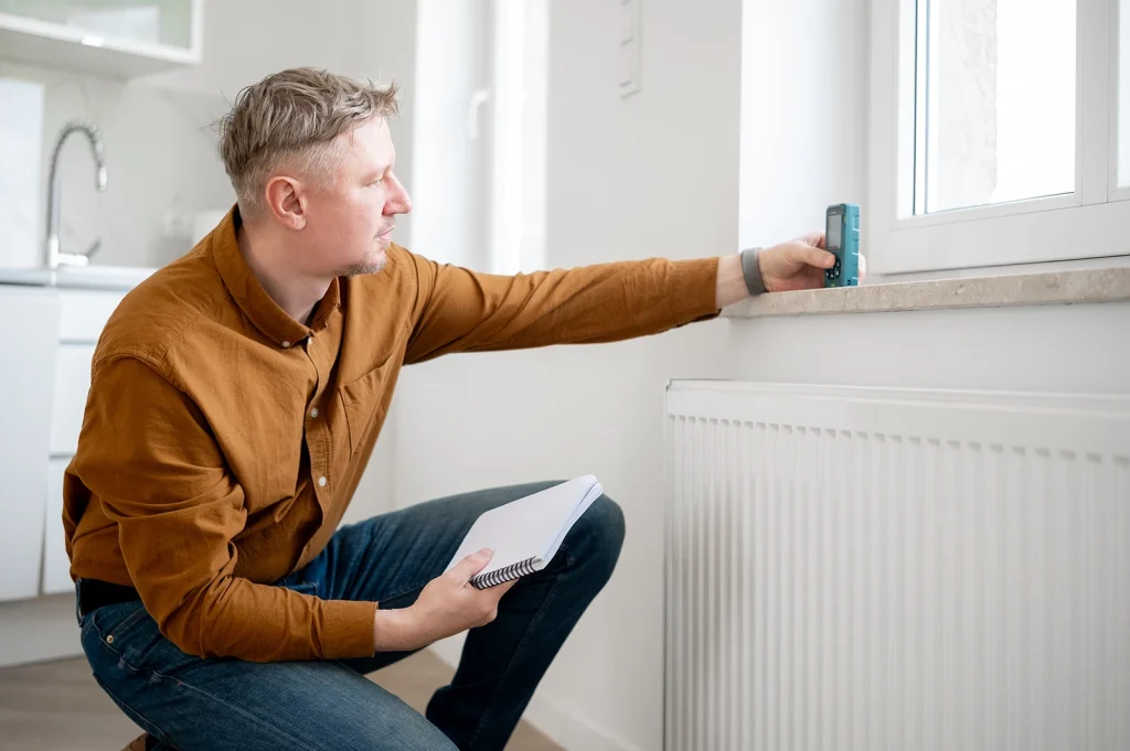 DPE 2026 : ce qui a changé et ce que propriétaires, vendeurs et bailleurs doivent savoir diagnostiqueur énergétique effectuant des mesures ou inspectant un logement