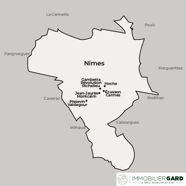 Investissement immobilier à Nîmes : quels quartiers regarder ? Carte des principaux quartiers à étudier pour investir à Nîmes